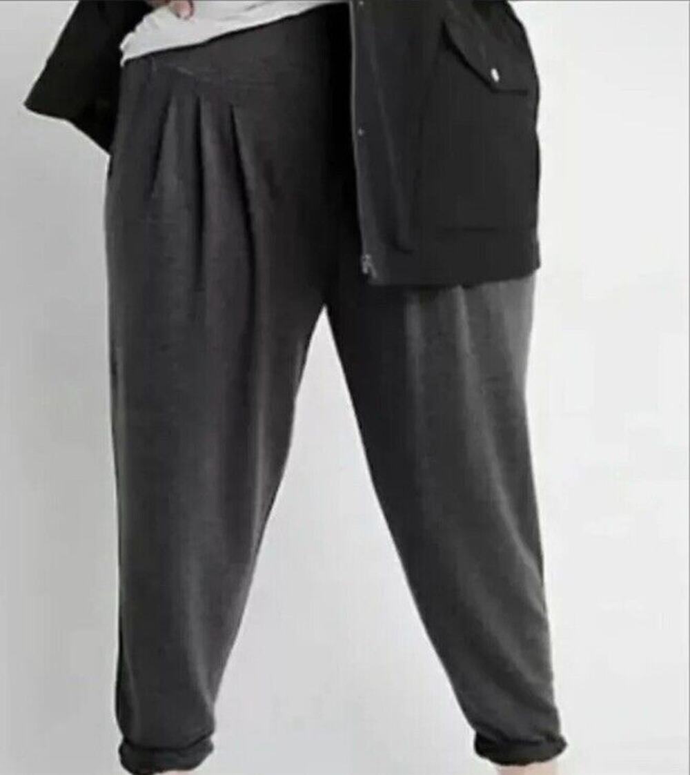 Ryllace Women's High Rise Pleated Joggers Charcoal Gray Size 1x Plus $168